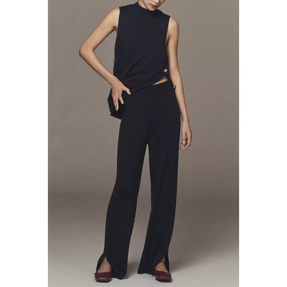 Maeve Pull-On Sweater Pants NAVY BLUE Knit L